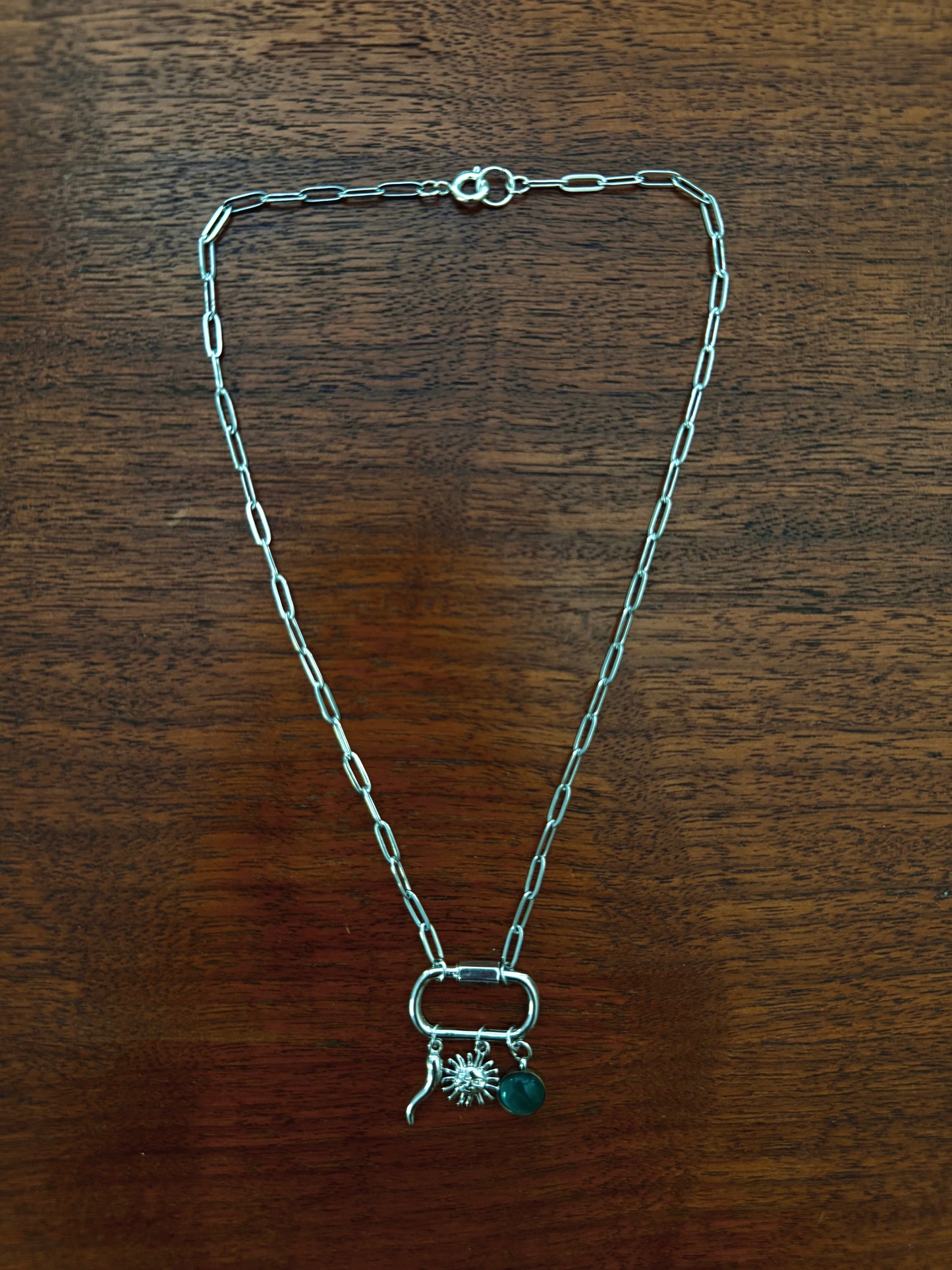 GREEN MALACHITE CARABINER