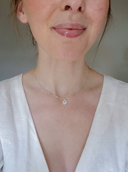 STERLING SILVER TURQUOISE DISC