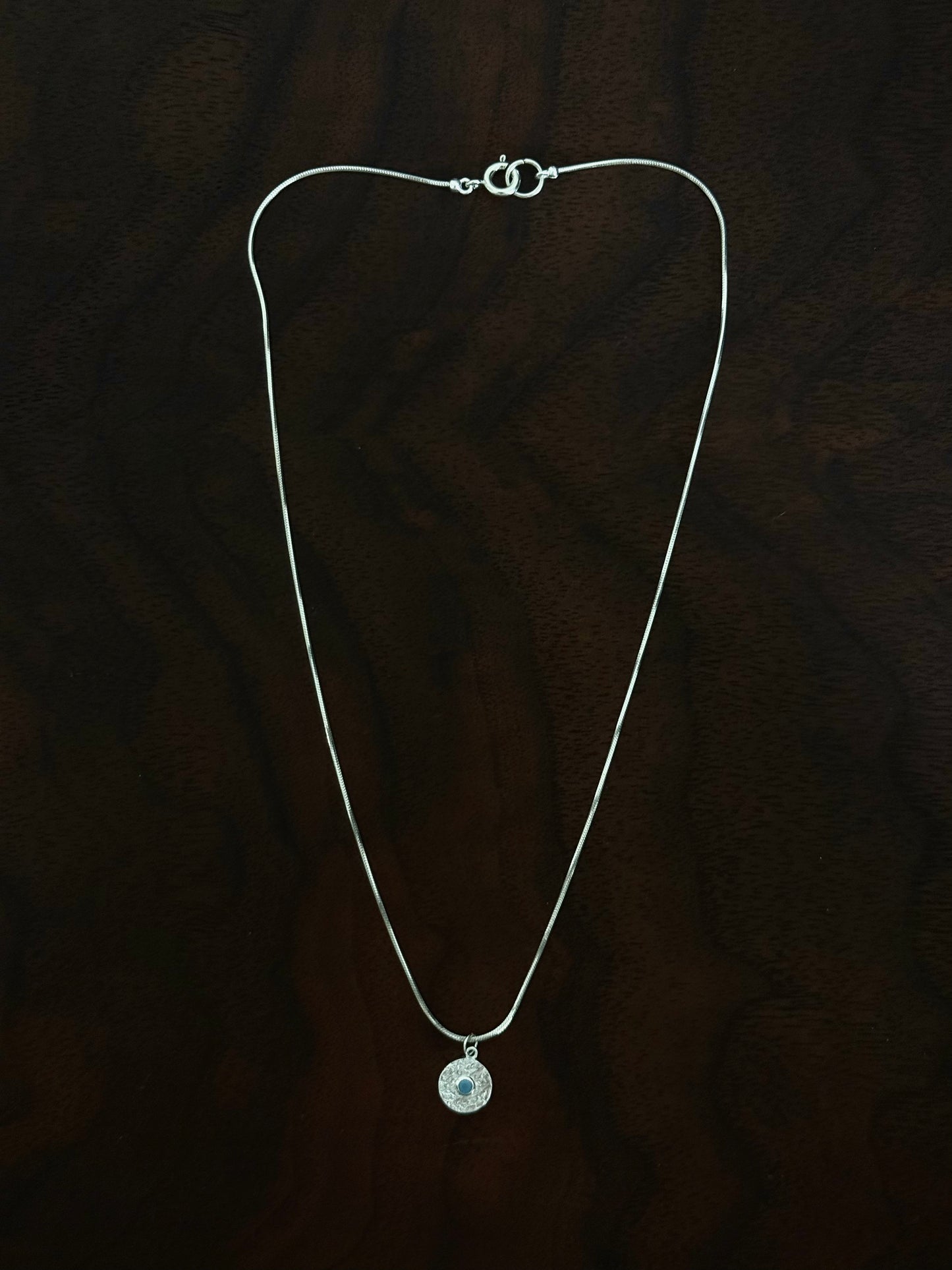 STERLING SILVER TURQUOISE DISC